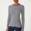 Striped Tissue-Weight Rib Long-Sleeve T-Shirt Striped Tissue-Weight Rib Long-Sleeve T-Shirt