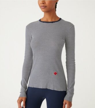 Striped Tissue-Weight Rib Long-Sleeve T-Shirt
