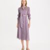 Striped Viscose Shirtdress