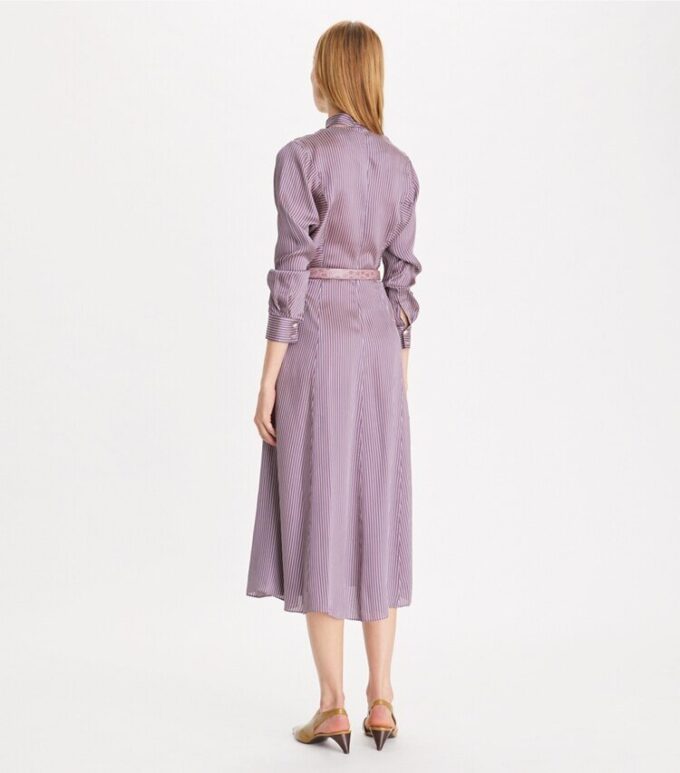 Striped Viscose Shirtdress