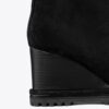 Suede Logo Lug Sole Wedge Boot Suede Logo Lug Sole Wedge Boot