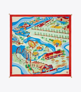 Summer Carnival Silk Square Scarf
