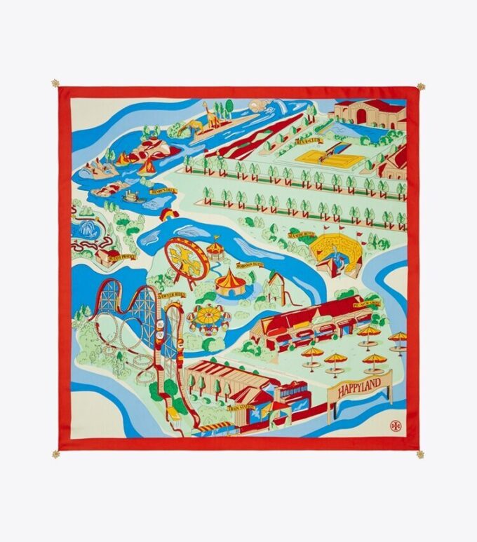 Summer Carnival Silk Square Scarf