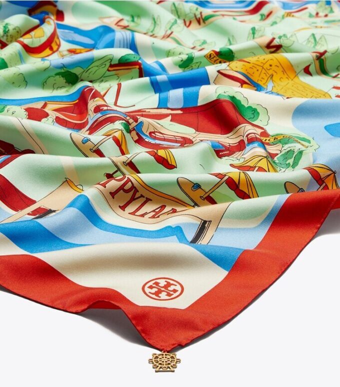 Summer Carnival Silk Square Scarf