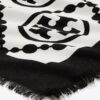 T Monogram Bordered Oblong Scarf T Monogram Bordered Oblong Scarf