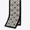 T Monogram Bordered Oblong Scarf T Monogram Bordered Oblong Scarf