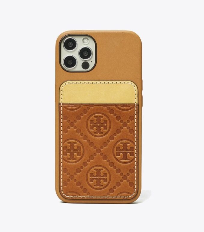 T Monogram Card Pocket Phone Case