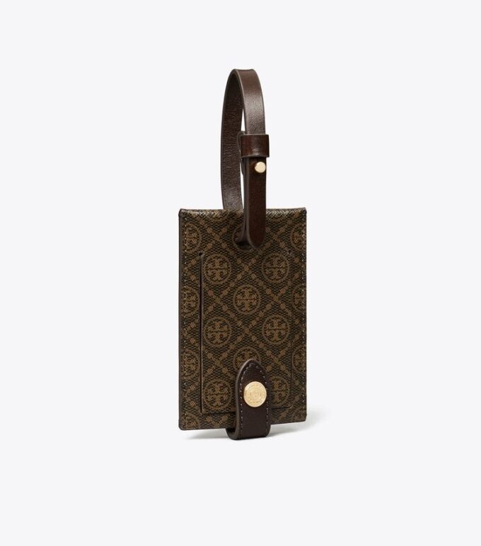 T Monogram Coated Canvas Luggage Tag