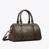 T Monogram Coated Canvas Petite Barrel Bag