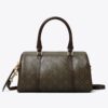 T Monogram Coated Canvas Petite Barrel Bag