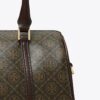 T Monogram Coated Canvas Petite Barrel Bag