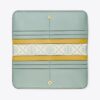 T Monogram Contrast Embossed Zip Slim Wallet