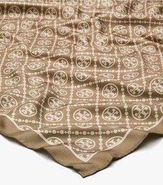 T Monogram Double-Sided Silk Square Scarf T Monogram Double-Sided Silk Square Scarf