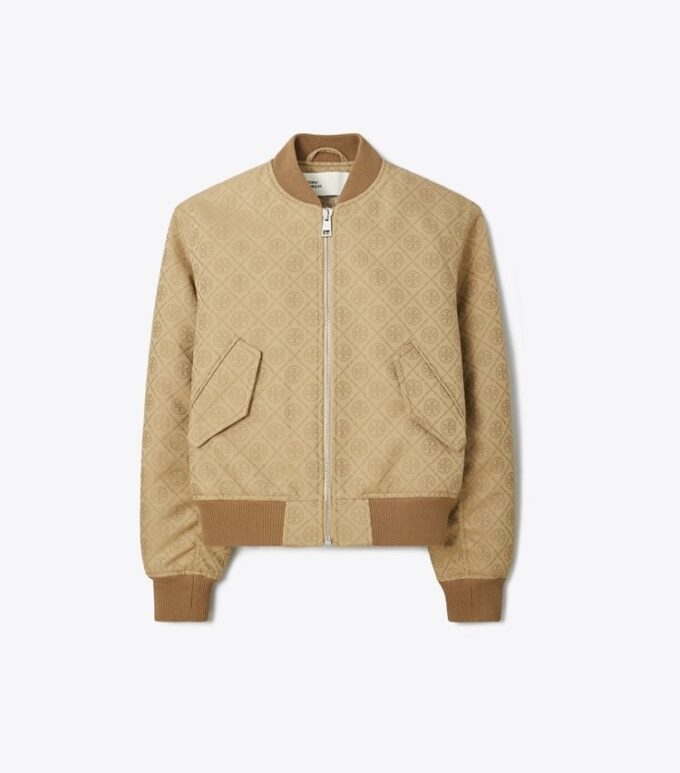T Monogram Jacquard Bomber Jacket