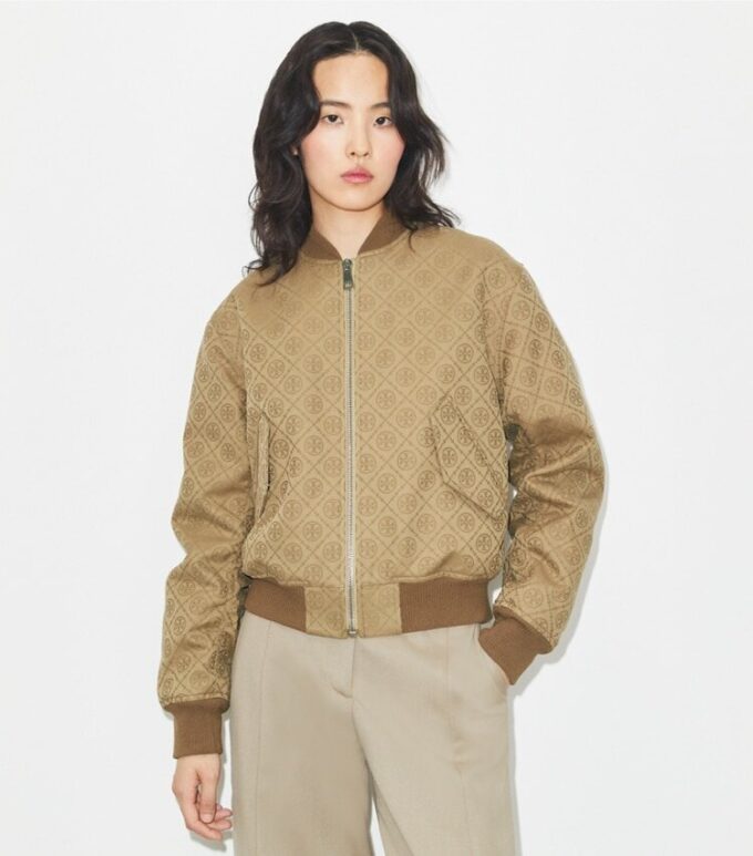T Monogram Jacquard Bomber Jacket