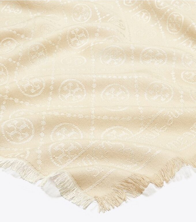 T Monogram Jacquard Oblong Scarf T Monogram Jacquard Oblong Scarf