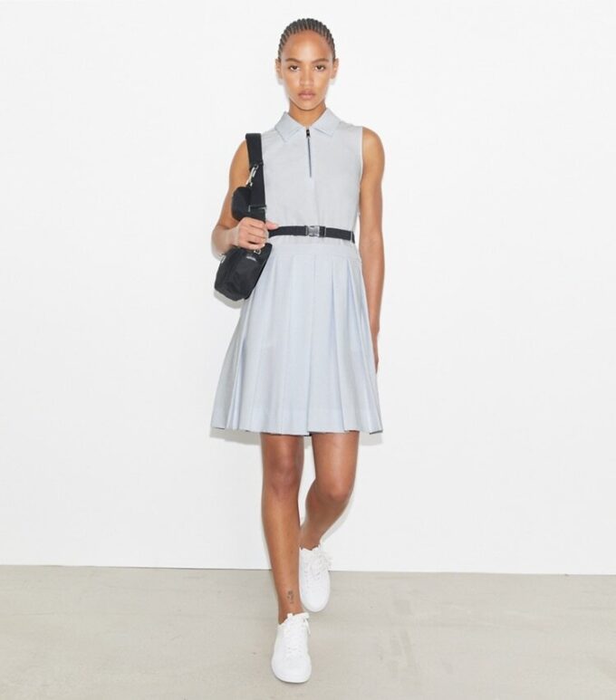 T Monogram Jacquard Pleated Golf Dress T Monogram Jacquard Pleated Golf Dress