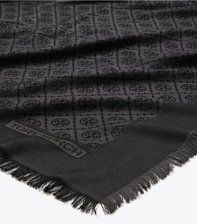 T Monogram Jacquard Traveler Scarf