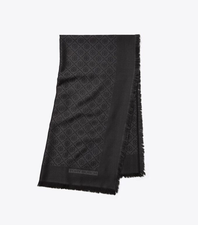 T Monogram Jacquard Traveler Scarf