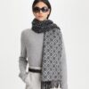 T Monogram Oblong Scarf