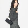 T Monogram Pebbled Cylinder Bag