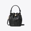 T Monogram Pebbled Mini Bucket Bag