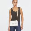 T Monogram Pebbled Shoulder Bag