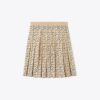 T Monogram Pleated Viscose Skirt
