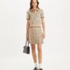 T Monogram Pleated Viscose Skirt