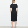 T Monogram Pointelle Pleated Dress