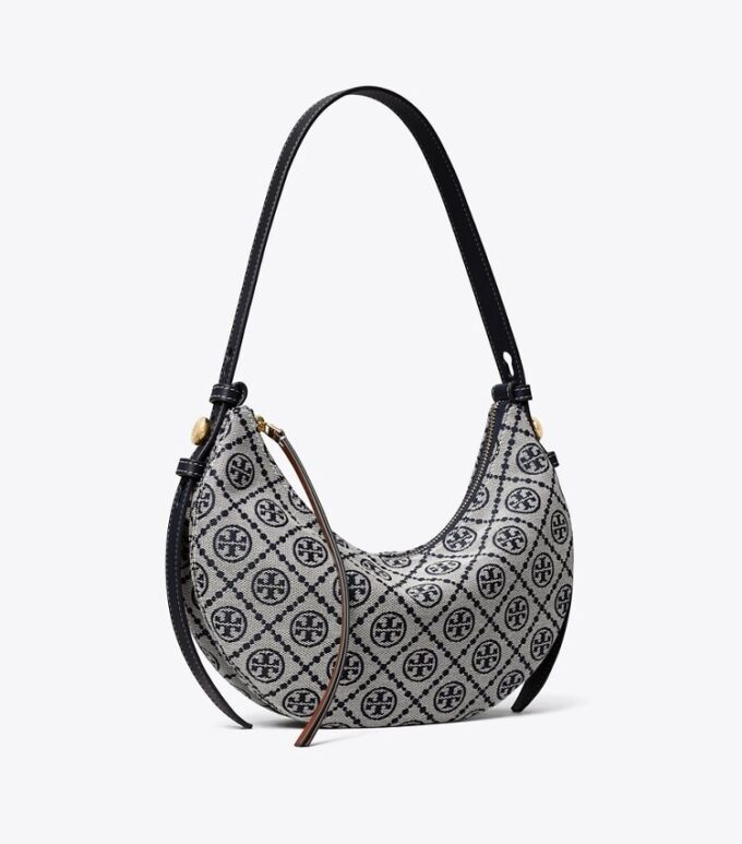 T Monogram Romy Half Moon Bag