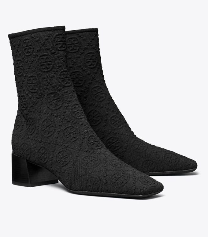 T Monogram Stretch Ankle Boot T Monogram Stretch Ankle Boot