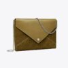 T Monogram Suede Envelope Chain Pouch