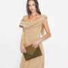 T Monogram Suede Envelope Chain Pouch