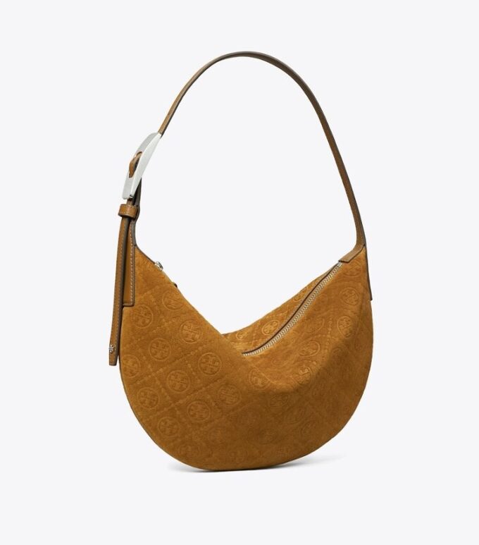 T Monogram Suede Small Balloon Bag T Monogram Suede Small Balloon Bag