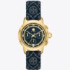 T Monogram Tory Watch, Leather/Gold-Tone Stainless Steel T Monogram Tory Watch, Leather/Gold-Tone Stainless Steel