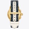 T Monogram Tory Watch, Leather/Gold-Tone Stainless Steel T Monogram Tory Watch, Leather/Gold-Tone Stainless Steel