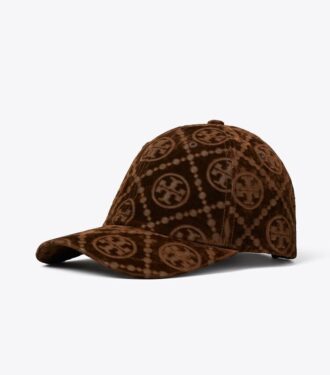 T Monogram Velvet Baseball Cap