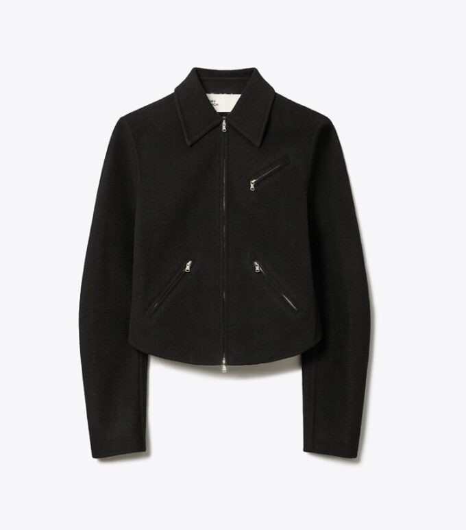 T Monogram Wool Biker Jacket T Monogram Wool Biker Jacket