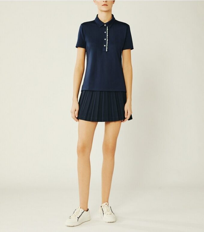 Tech Piqué Ruffle Polo