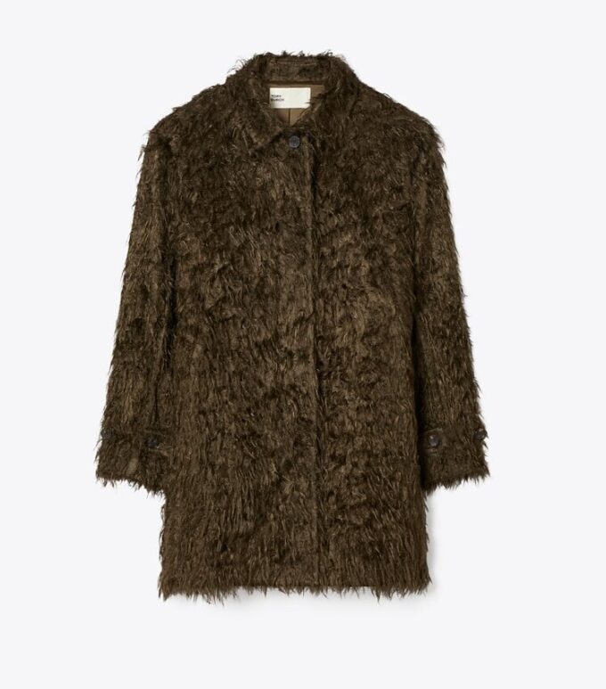 Textured Viscose Coat