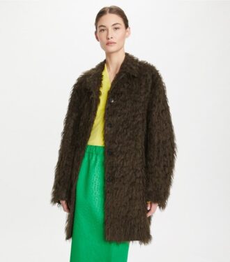 Textured Viscose Coat