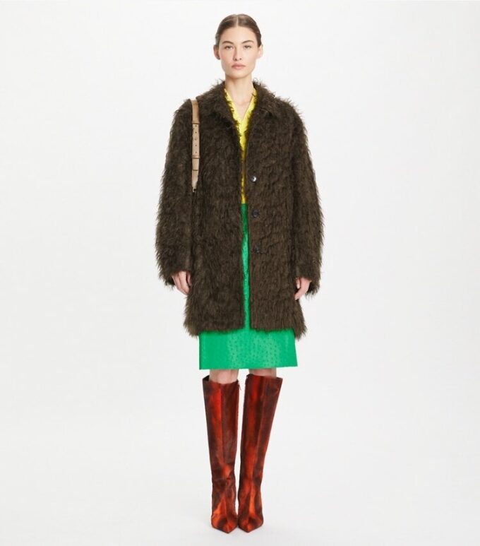 Textured Viscose Coat