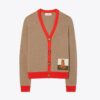 Tiger Patch Cashmere Cardigan