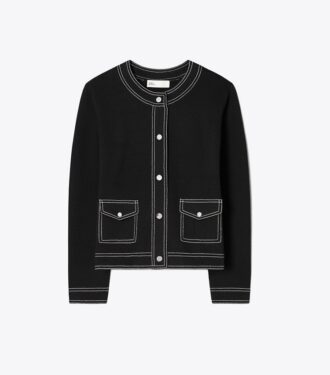 Topstitch Wool Cardigan Topstitch Wool Cardigan