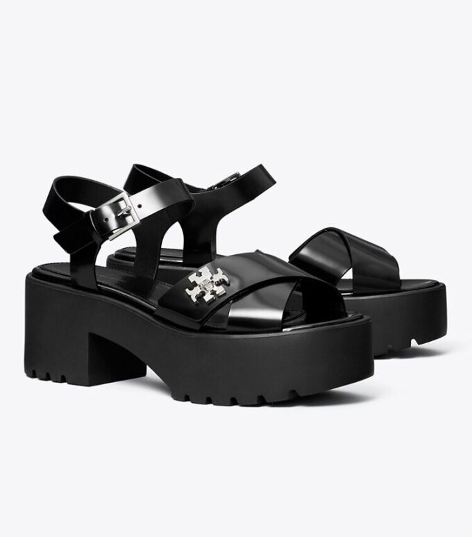 Turnlock Platform Lug Heeled Sandal Turnlock Platform Lug Heeled Sandal