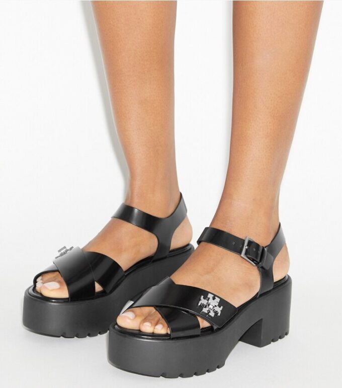 Turnlock Platform Lug Heeled Sandal Turnlock Platform Lug Heeled Sandal