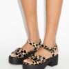Turnlock Platform Lug Heeled Sandal