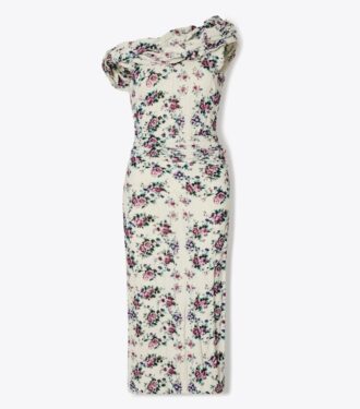 Twisted Cotton Velvet Dress