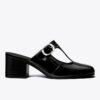 Violet T-Strap Heeled Mule Violet T-Strap Heeled Mule